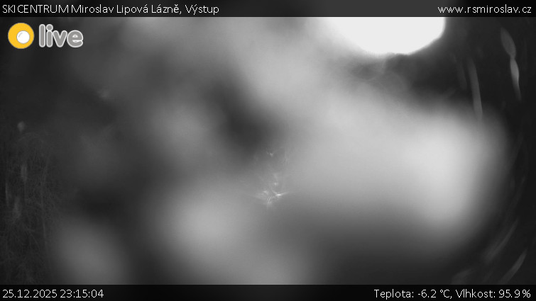 SKICENTRUM Miroslav Lipová Lázně - Výstupní stanice lanové dráhy - 25.12.2025 v 23:15