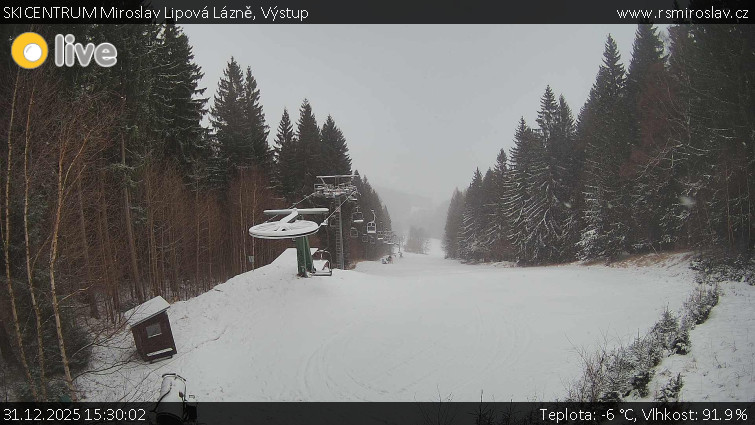 SKICENTRUM Miroslav Lipová Lázně - Výstupní stanice lanové dráhy - 31.12.2025 v 15:30