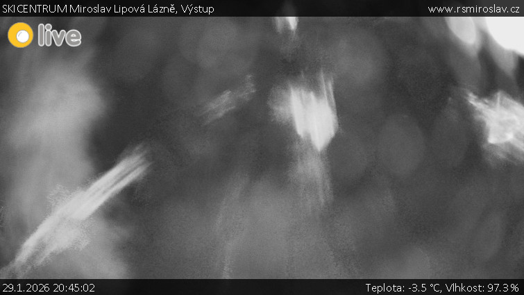 SKICENTRUM Miroslav Lipová Lázně - Výstupní stanice lanové dráhy - 29.1.2026 v 20:45