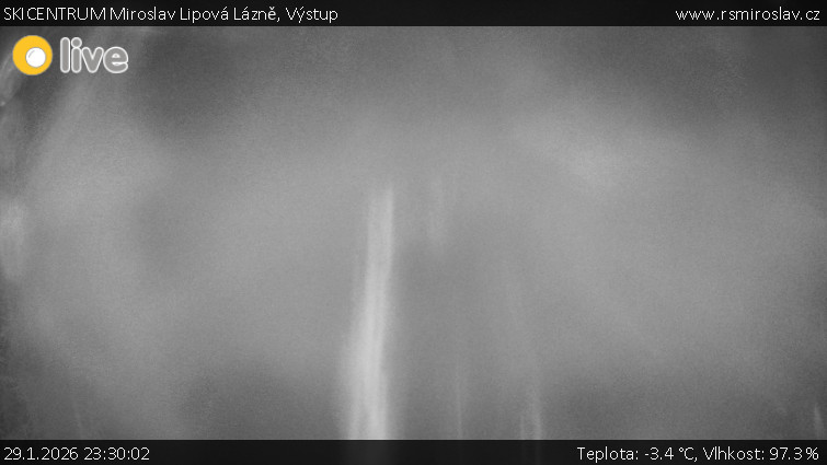 SKICENTRUM Miroslav Lipová Lázně - Výstupní stanice lanové dráhy - 29.1.2026 v 23:30