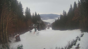 SKICENTRUM Miroslav Lipová Lázně - Výstupní stanice lanové dráhy - 5.2.2026 v 09:15