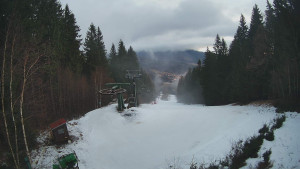 SKICENTRUM Miroslav Lipová Lázně - Výstupní stanice lanové dráhy - 12.2.2026 v 06:45