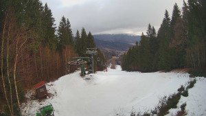 SKICENTRUM Miroslav Lipová Lázně - Výstupní stanice lanové dráhy - 12.2.2026 v 07:30
