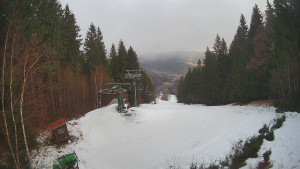 SKICENTRUM Miroslav Lipová Lázně - Výstupní stanice lanové dráhy - 12.2.2026 v 08:00