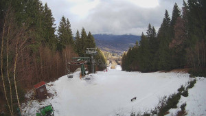 SKICENTRUM Miroslav Lipová Lázně - Výstupní stanice lanové dráhy - 12.2.2026 v 09:15