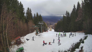 SKICENTRUM Miroslav Lipová Lázně - Výstupní stanice lanové dráhy - 12.2.2026 v 09:45