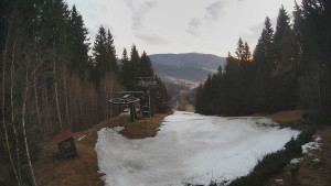 SKICENTRUM Miroslav Lipová Lázně - Výstupní stanice lanové dráhy - 13.3.2026 v 05:45
