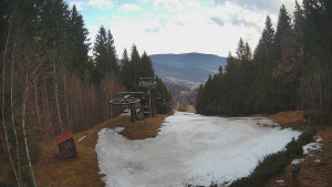 SKICENTRUM Miroslav Lipová Lázně - Výstupní stanice lanové dráhy - 13.3.2026 v 06:45