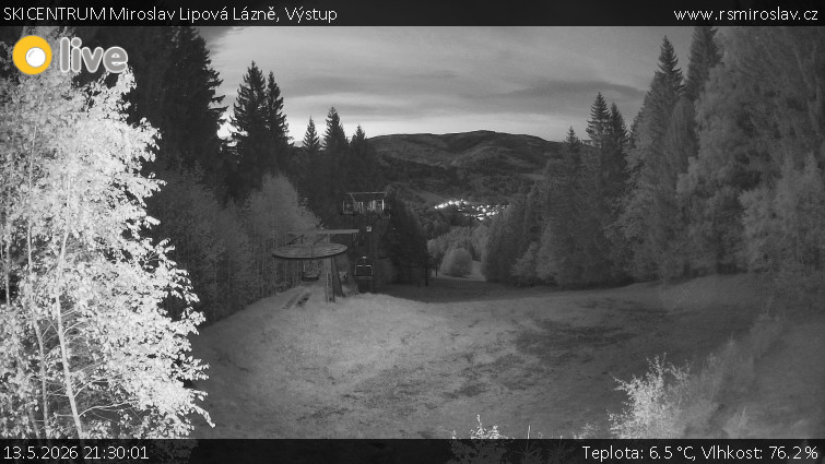 SKICENTRUM Miroslav Lipová Lázně - Výstupní stanice lanové dráhy - 13.5.2026 v 21:30