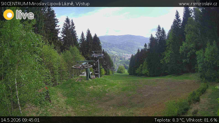 SKICENTRUM Miroslav Lipová Lázně - Výstupní stanice lanové dráhy - 14.5.2026 v 09:45