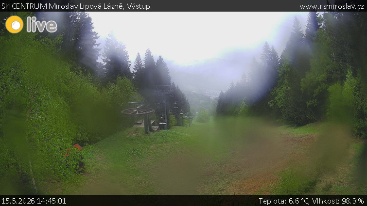 SKICENTRUM Miroslav Lipová Lázně - Výstupní stanice lanové dráhy - 15.5.2026 v 14:45