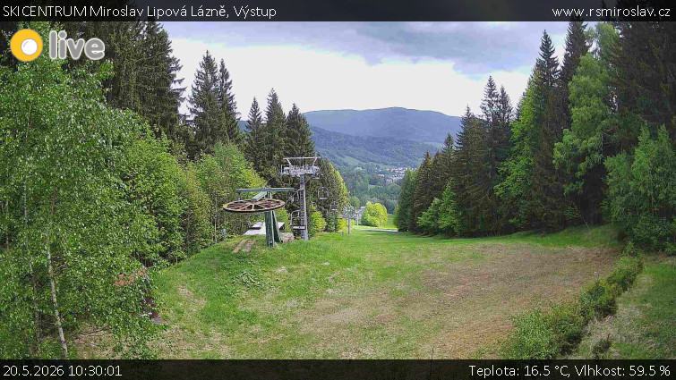 SKICENTRUM Miroslav Lipová Lázně - Výstupní stanice lanové dráhy - 20.5.2026 v 10:30