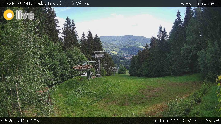 SKICENTRUM Miroslav Lipová Lázně - Výstupní stanice lanové dráhy - 4.6.2026 v 10:00