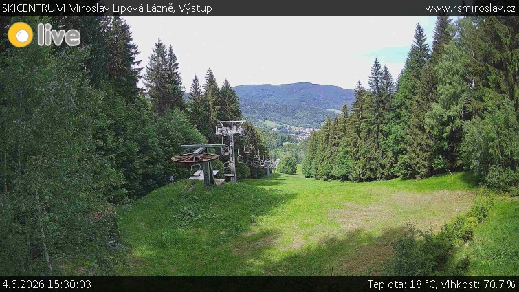 SKICENTRUM Miroslav Lipová Lázně - Výstupní stanice lanové dráhy - 4.6.2026 v 15:30