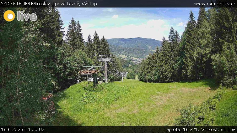 SKICENTRUM Miroslav Lipová Lázně - Výstupní stanice lanové dráhy - 16.6.2026 v 14:00
