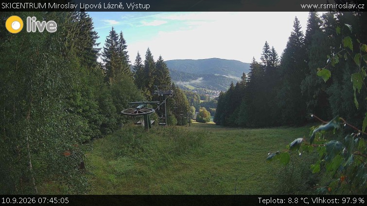 SKICENTRUM Miroslav Lipová Lázně - Výstupní stanice lanové dráhy - 10.9.2026 v 07:45