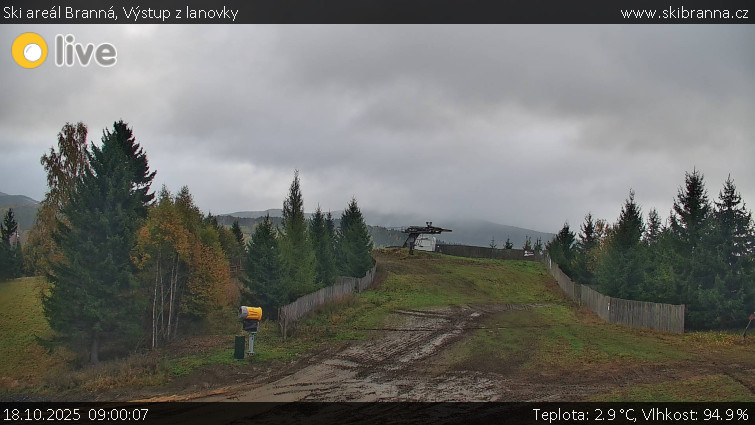 Ski areál Branná - Výstup z lanovky - 18.10.2025 v 09:00 Ski areál Branná - Výstup z lanovky - 18.10.2025 v 09:00