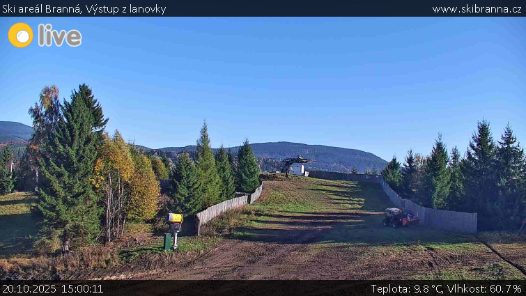 Ski areál Branná - Výstup z lanovky - 20.10.2025 v 15:00 Ski areál Branná - Výstup z lanovky - 20.10.2025 v 15:00