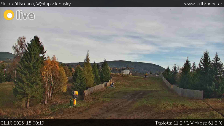Ski areál Branná - Výstup z lanovky - 31.10.2025 v 15:00 Ski areál Branná - Výstup z lanovky - 31.10.2025 v 15:00
