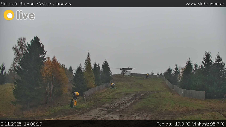 Ski areál Branná - Výstup z lanovky - 2.11.2025 v 14:00 Ski areál Branná - Výstup z lanovky - 2.11.2025 v 14:00