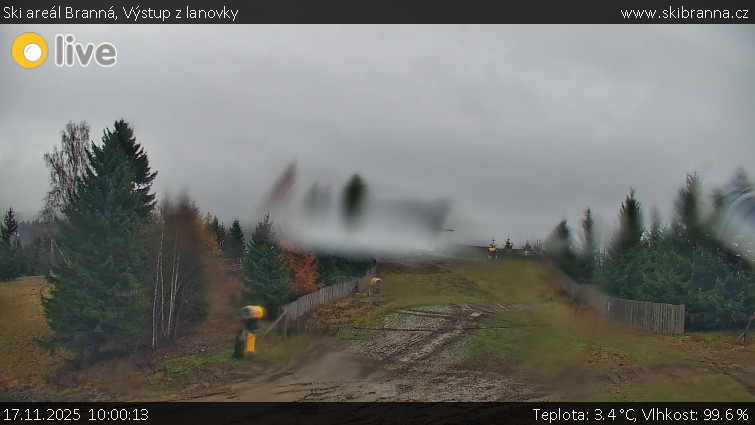 Ski areál Branná - Výstup z lanovky - 17.11.2025 v 10:00