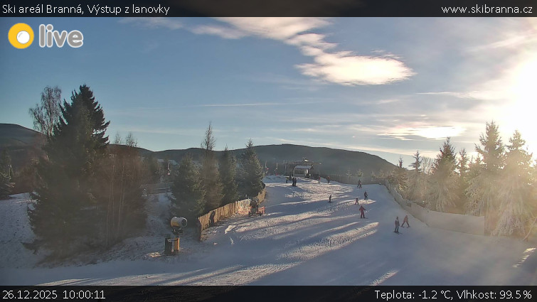 Ski areál Branná - Výstup z lanovky - 26.12.2025 v 10:00