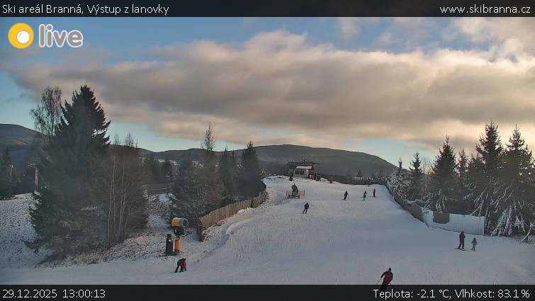 Ski areál Branná - Výstup z lanovky - 29.12.2025 v 13:00