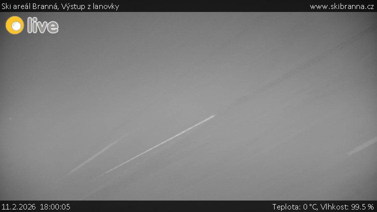 Ski areál Branná - Výstup z lanovky - 11.2.2026 v 18:00