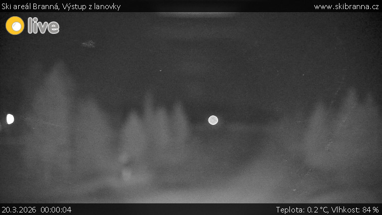Ski areál Branná - Výstup z lanovky - 20.3.2026 v 00:00