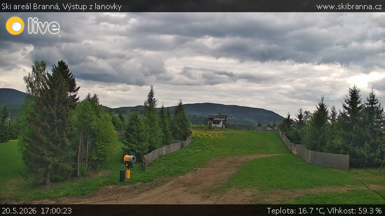 Ski areál Branná - Výstup z lanovky - 20.5.2026 v 17:00