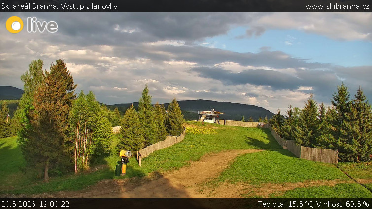 Ski areál Branná - Výstup z lanovky - 20.5.2026 v 19:00