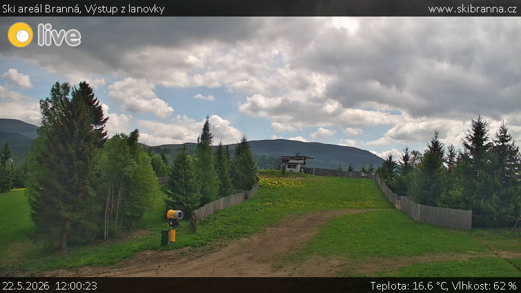 Ski areál Branná - Výstup z lanovky - 22.5.2026 v 12:00