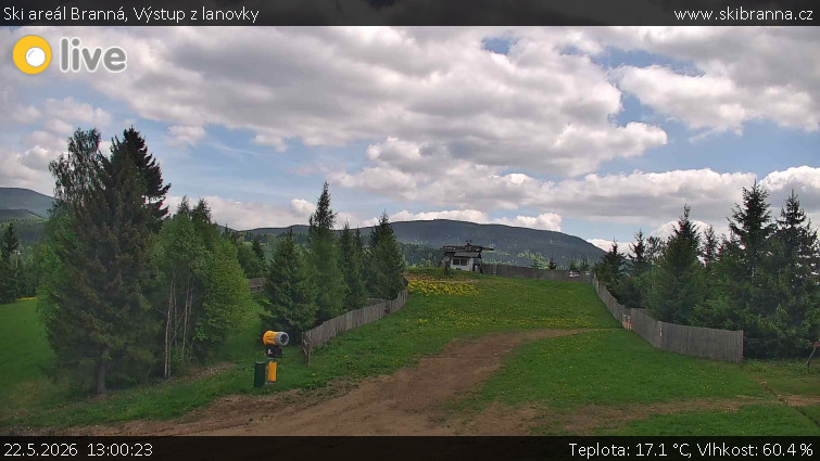 Ski areál Branná - Výstup z lanovky - 22.5.2026 v 13:00