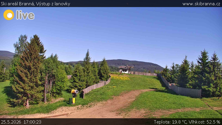 Ski areál Branná - Výstup z lanovky - 25.5.2026 v 17:00