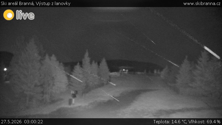 Ski areál Branná - Výstup z lanovky - 27.5.2026 v 03:00