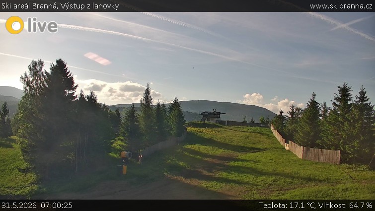 Ski areál Branná - Výstup z lanovky - 31.5.2026 v 07:00