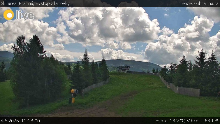 Ski areál Branná - Výstup z lanovky - 4.6.2026 v 11:23