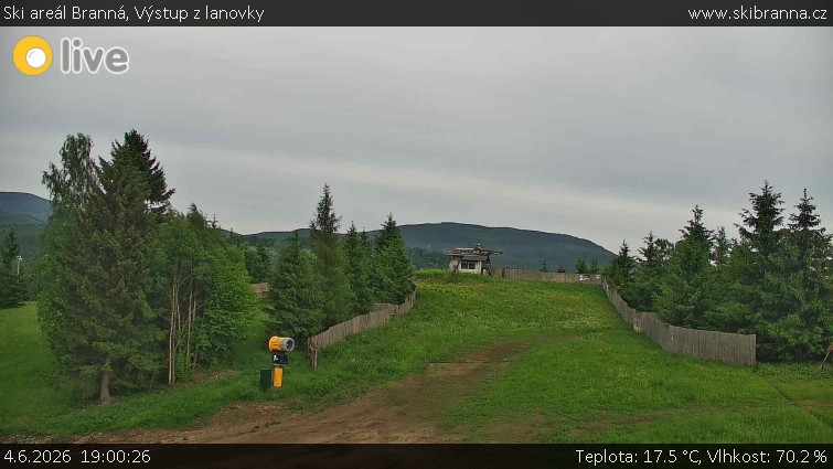 Ski areál Branná - Výstup z lanovky - 4.6.2026 v 19:00