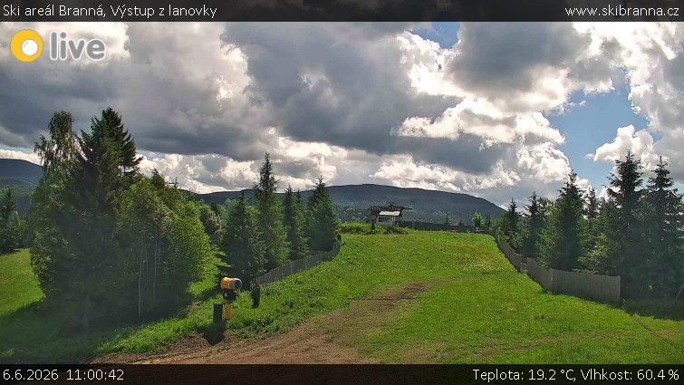 Ski areál Branná - Výstup z lanovky - 6.6.2026 v 11:00