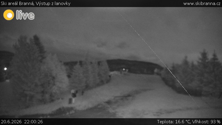Ski areál Branná - Výstup z lanovky - 20.6.2026 v 22:00