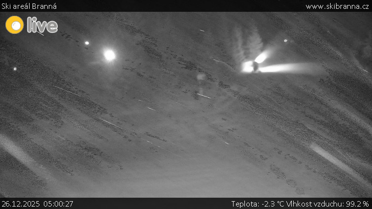 Ski areál Branná - Ski Branná - horní kamera - 26.12.2025 v 05:00