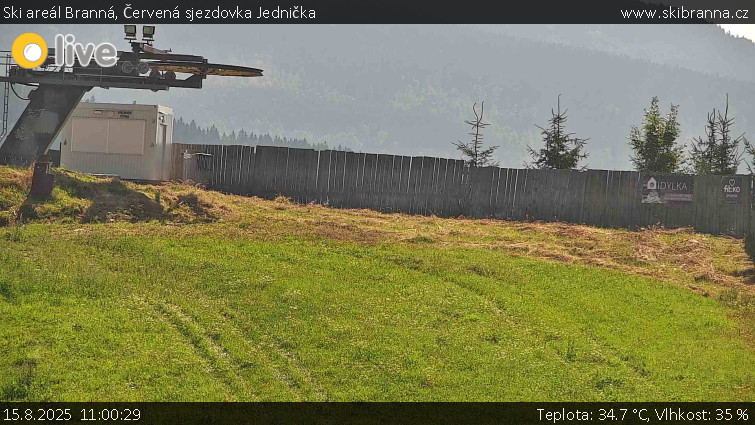 Ski areál Branná - Červená sjezdovka Jednička - 15.8.2025 v 11:00