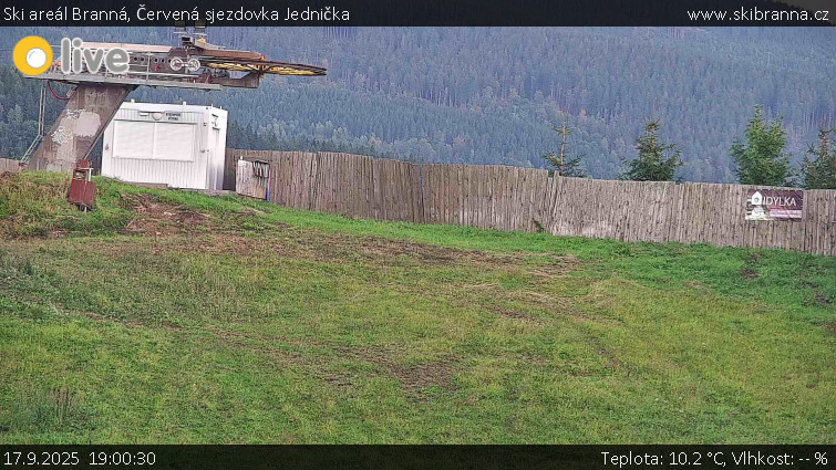 Ski areál Branná - Červená sjezdovka Jednička - 17.9.2025 v 19:00 Ski areál Branná - Červená sjezdovka Jednička - 17.9.2025 v 19:00