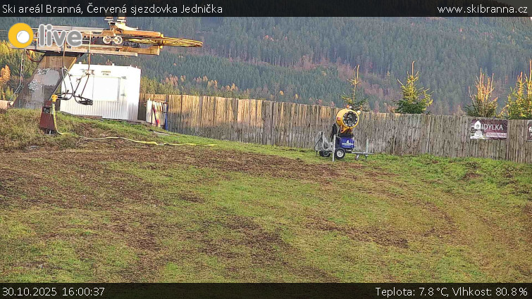 Ski areál Branná - Červená sjezdovka Jednička - 30.10.2025 v 16:00