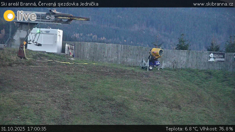 Ski areál Branná - Červená sjezdovka Jednička - 31.10.2025 v 17:00 Ski areál Branná - Červená sjezdovka Jednička - 31.10.2025 v 17:00