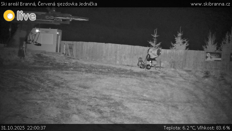 Ski areál Branná - Červená sjezdovka Jednička - 31.10.2025 v 22:00 Ski areál Branná - Červená sjezdovka Jednička - 31.10.2025 v 22:00