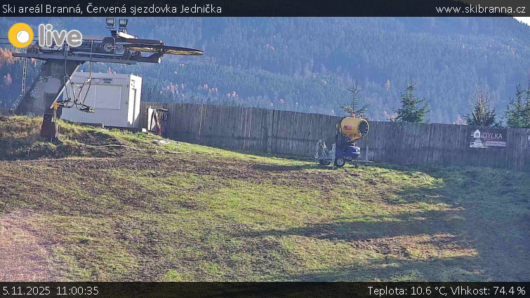 Ski areál Branná - Červená sjezdovka Jednička - 5.11.2025 v 11:00