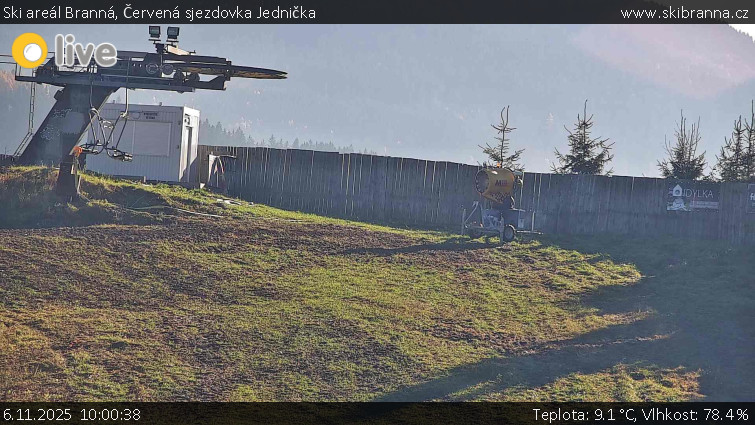 Ski areál Branná - Červená sjezdovka Jednička - 6.11.2025 v 10:00