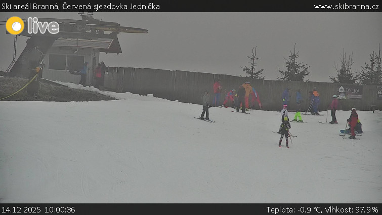 Ski areál Branná - Červená sjezdovka Jednička - 14.12.2025 v 10:00