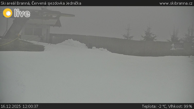 Ski areál Branná - Červená sjezdovka Jednička - 16.12.2025 v 12:00